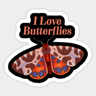 I Love Butterflies - Cute Butterfly Gift Sticker